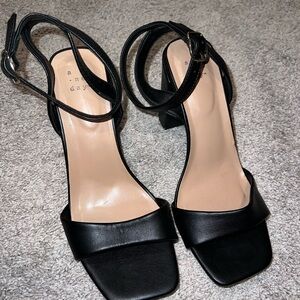 A New Day Black Strappy Heels